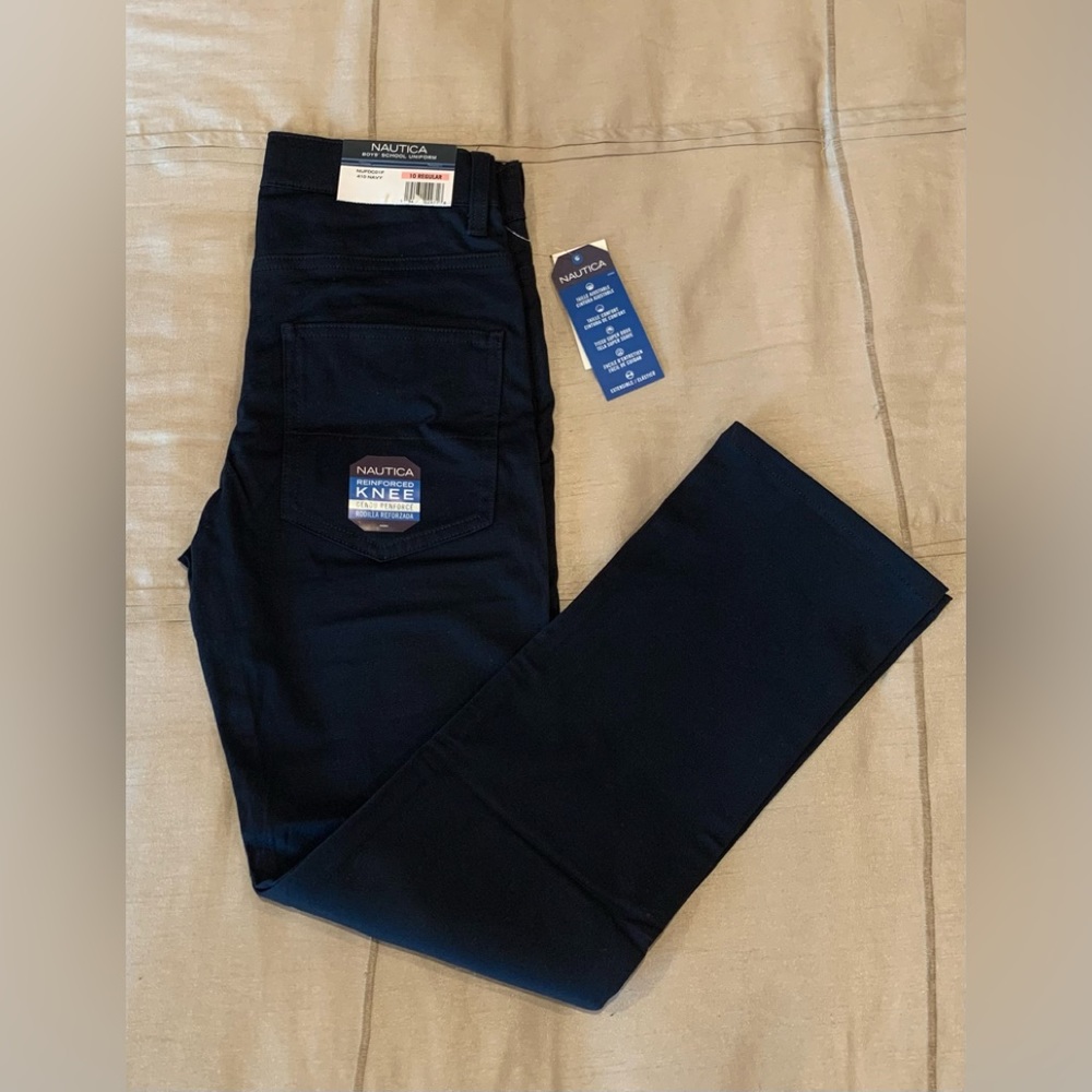 NAUTICA Boys’ School Uniform Navy Size 10